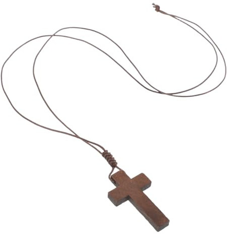 Yardenfun Verstellbare Holzkreuz Halskette Unisex Mit Vintage Anhänger Individuell Anpassbar Für Männer Und Frauen Vielseitiger Schmuck Für Alltag Und Festliche Anlässe