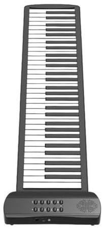 Homoyoyo Portable 61-keys Roll-up Piano Made of Silicone, Foldable and Easy to Store Electronic Hand Roll Keyboard for Adults and Children Beginners