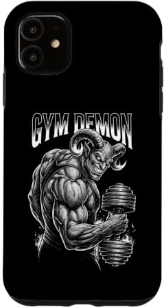 Hülle für iPhone 11 Gym Demon Lustiges satanisches Gothic-Teufel-Muskeltraining