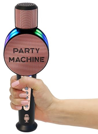 Singing Machine Karaoke Machine Microphone for Kids and Adults Home Birthday Party, Rose Gold (SMM548R)