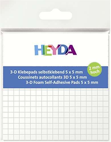 HEYDA 3-D Klebepads, 5 x 5 mm, wei , 2 mm hoch VE = 1