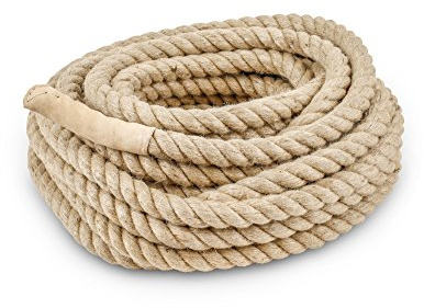 HAEST - Tauziehseil aus Jute, 36 m, 32 mm Durchmesser, Robustes Juteseil, Tau Seil für Tauziehen, Sport, Schule & Freizeit