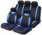 Sakura Car Seat and Headrest Covers Carnaby Blue SS5292 - Full Set Universal Size Elasticated Hems Side Airbag Compatible Washable Easy Fit