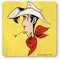 Logoshirt®️ Lucky Luke I Portrait I Untersetzer | Kork | 10x10cm | langlebiger Druck | Lizenziertes Originaldesign