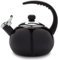Farberware Luna Wasserkessel, Pfeifende Teekanne, funktioniert für alle Herdplatten, Porzellan-Emaille auf Karbonstahl, BPA-frei, rostfrei, kühl bleibender Griff, 2,5 qt (10 Tassen) Kapazität