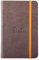 RHODIA 118643C - Chocolate Rigid Notebook - A6 - Lined - 192 pages - Ivory Clairefontaine Paper 90 g/m - Bookmark, Elastic Closure - Faux Leather Cover - Rhodiarama Collection