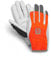 Husqvarna – Gartenhandschuhe Classic Light, Farbe: Grau/Orange, Material: Leder