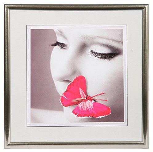 IDEAL TREND New Lifestyle Kunststoff Bilderrahmen quadratisch Foto Rahmen Picture Frame Collage: Farbe: Silber | Format: 30x30