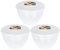 Just Pudding Basins Clear 2 Pint 1.14lt Basin (3 Pack) Food Safe 1 Litre Plastic Bowls and Lids