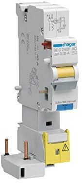 bloc différentiel - phase + neutre - 25a - 300 ma - type ac - hager bfc225f