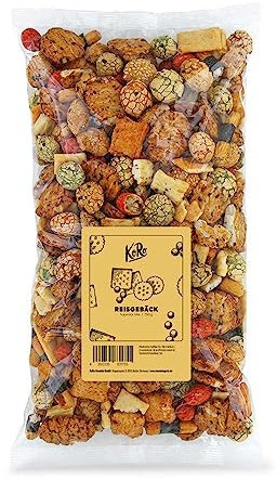KoRo - Mélange supérieur de crackers de riz 750 g - Snack piquant à base de riz pour une explosion de saveur croustillante