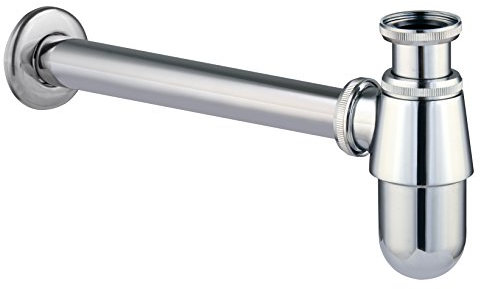 Chrome Bathroom Basin Bottle Trap Waste Brass Body Modern Chrome Finish Adjustable Height & Outlet