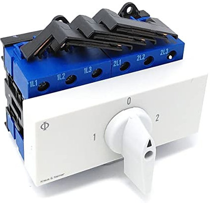 Kraus & Naimer KA63B T903 VE2 Umschalter 3-polig 63A mit Stellung 1 0 2 Schnappbefestigung Lastschalter