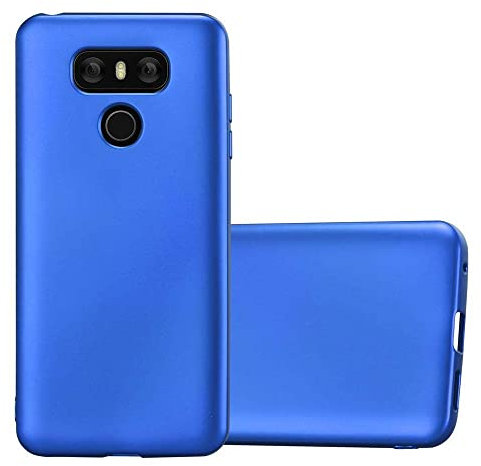 Cadorabo Hülle kompatibel mit LG G6 Schutzhülle TPU Silikon Case Metallic Design Slim Kratzfest Weiche Gummi mit Rundumschutz Case Hülle für LG G6 in Blau