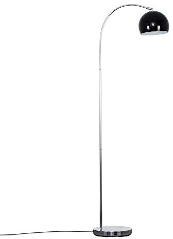 MiniSun | Modern Designer Style Polished Chrome Floor Lamp with a Gloss Black Light Shade | Floor Lamps & Torchieres, Home Décor, Improvement & Lifestyle Essential
