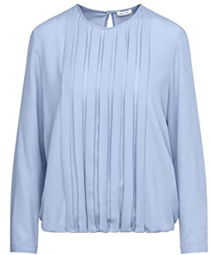Seidensticker Damen Bluse - Fashion Bluse - Regular Fit - tailliert- V Ausschnitt – Langarm,Blau,40