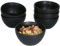 MamboCat Leopard Lampart Nero 6er Set Müsli-Schalen schwarz matt I Steingut-Schüssel-Set 6 Personen - Ø 14 cm I moderne Müsli-Schale im angesagten Ethno-Look I schwarze Müsli-Schüsseln 6 Stück