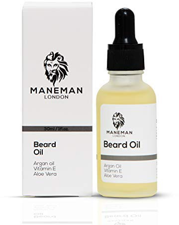 Maneman London Beard Oil | Sweet Orange oil & Non greasy | Moisturises and Conditions Beard |Natural and organic | Argan, Jojoba & Aloe Vera oil Vitamin e | Mens Gift (30mL) (Sweet Orange)