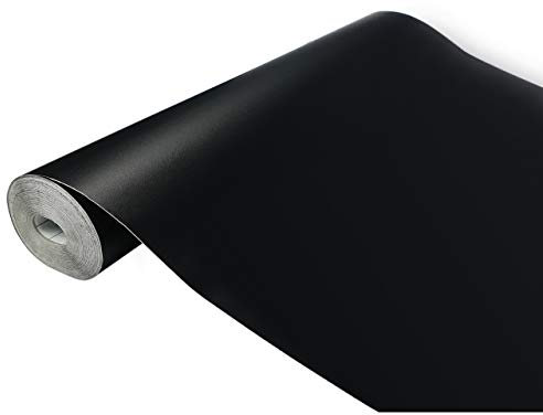 DecoMeister Vinilo Autoadhesivo Tipo Pizarra de Tiza Para Pared Mesa Escuela Papel Decorativo Negro Para Muebles Armario Lámina Adhesiva Para Bricolaje 8,36€/m² Película En Rollo 45x1500 cm
