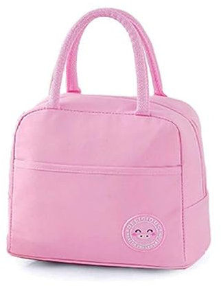 SUOXU Insulation Lunch Cooler Bag, Mini Waterproof Tote Bag,Portable Reusable Lunch Bag, Suitable for Women Men Kids Work School Picnic(Pink)