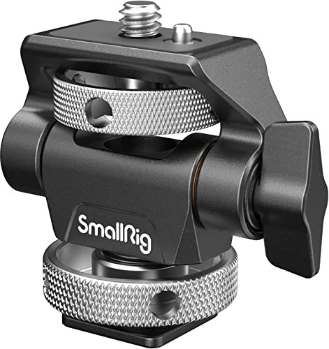 SmallRig Field Monitor Mount Holder Swivel and Tilt Adjustable with Cold Shoe Mount for 5 and 7 Monitor