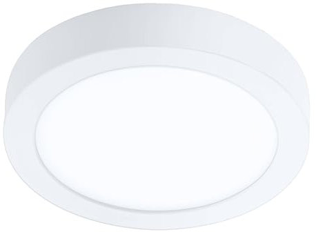 EGLO connect.z Smart-Home LED Bad-Deckenlampe Fueva-Z, Ø 21 cm, ZigBee, App und Sprachsteuerung Alexa, Lichtfarbe (warmweiß-kaltweiß), dimmbar, Metall Aufbauleuchte weiß, IP44