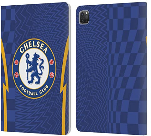 Head Case Designs Licenciado Oficialmente Chelsea Football Club Casa Kit 2021/22 Carcasa de Cuero Tipo Libro Compatible con Apple iPad Pro 11 2020/2021 / 2022