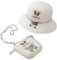 SDFRK Strohhut und Kleine Tasche Set, Blumenmädchen Sonnenhut Niedlichen Mädchen Tasche Anzug Sommer Strand Strohhut Mädchen Uv-Schutz