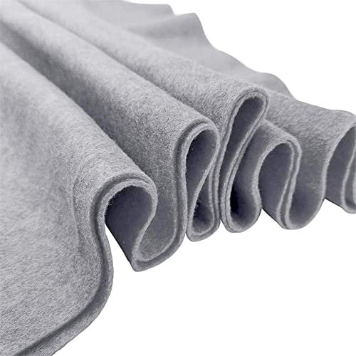 Jtnohx Tissu en feutre, Feutrine de couleur 90x90cm, feuille de feutre doux 1,4 mm d'épaisseur, Feutrine au mètre pour projet d'art et d'artisanat(gris)