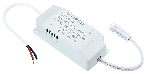 PATIKIL 3 Paquete LED Controlador 8-12W 300mA AC 85-265V Macho Conector | Salida 27-42V DC, Constante Corriente, Rectificador, Transformador, Externa Alimentación Fuente