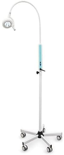 QUIRUMED LED-Untersuchungslampe mit berührungslos drehbarem Sockel, Lampe für kleinere Operationen, flexibler Arm, mehrfach positionierbar, Helligkeitsstufen, berührungslos, 320°-Drehung,