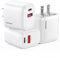 TECKNET 45W USB C ladegerät, 2-Port (1 USB C+1 USB) GAN Ⅲ Netzteil mit einen USB C auf USB C Ladekabel, PPS PD 3.0 USB C Schnellladegerät/Charger für iPhone, iPad, Samsung, Huawei, Xiaomi, MacBook