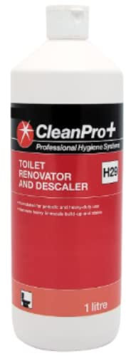 CleanPro+ Toilet Cleaner Liquid 1L – Heavy Duty Toilet Descaler and Renovator Limescale Remover | Deep Toilet Bowl Cleaner for Stains, Odours, and Brown Scale | Bathroom Cleaning Solution – Pack of 6