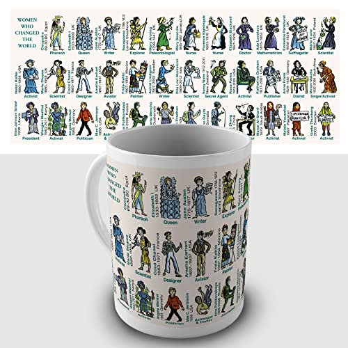 Daemon Design Ceramic Coffee Mug - 11oz - Women Who Changed The World Gift Mug