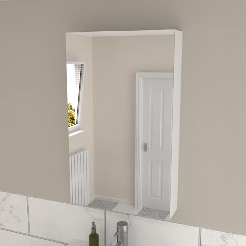 Nes Home Bathroom Mirror Cabinet With Shelf Storage 400mm Cupboard Vertically