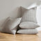 MIULEE 4er Set Kissenbezug Kissen Dekorative Kissenbezüge Kordsamt Sofakissen Dekokissen Kopfkissenbezug Couchkissen Deko Bezug für Sofa Couch Wohnzimmer Schlafzimmer Büro 50x50 cm Hellgrau