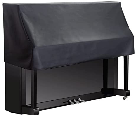 Vertikales Klavier Abdeckung 88 Tasten Piano Cover Klavier-staubschutz Keyboard Anti-Staub Stoff Aufrecht Standard-Klavier Zubehör Universelle Größe, Black
