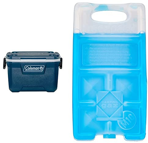 Coleman Xtreme 52 QT Kühlbox, große Thermobox mit 49L Fassungsvermögen & Campingaz Kühlakku Freeze Pack M10, 18 x 9, 5 x 3 cm, Blau