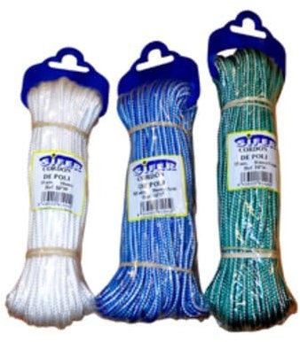 Cuerda Cordon Polipropileno 5 mm x 15 Metros Blanco-Azul bp17