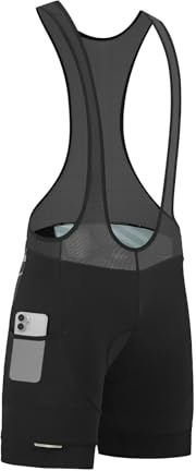 Santic Herren Fahrradhose Kurz Trägerhose Fahrrad mit Sitzpolster Radhose Radlerhose