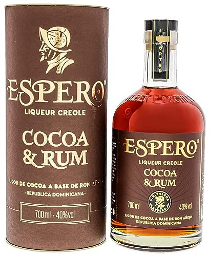Espero Liqueur Creole I Cocoa & Rum I 700 ml Flasche I 40% Volume I Kakao Rum-Likör der extra Klasse