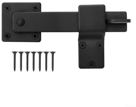 Loquet de porte de grange rotatif en fer massif, loquet de porte rabattable, loquet de sécurité pivotant, boucle de verrouillage de 14 cm, loquet de porte de clôture tournant