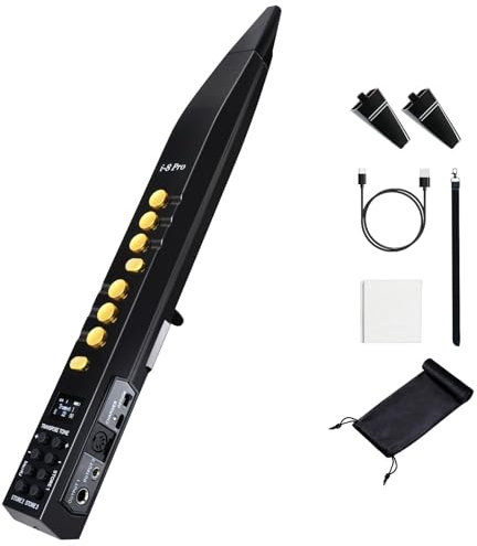 INGPARTNER i8-Pro Digital Wind Instrument,Electronic Wind Instrument/EWI with Bluetooth,2 Nozzles,2 Fingerings,89 Tones,12 Keys,5W Speaker plug in Headphone,Audio for Kids Adults Students Beginners