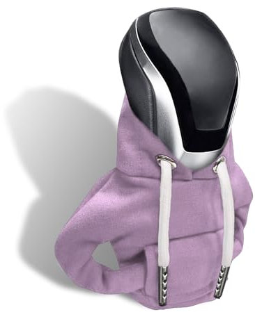 deemars Hoodie de Changement de Vitesse, Couverture de Changement de Vitesse de Voiture, Intérieur Automobile Gadgets Mignons, Accessoires et Décorations de Voiture (Violet)