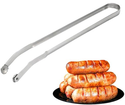 Pince À Retourner Les Saucisses, Pince À Barbecue De 15 Pouces Avec Roulettes, Pince De Cuisine Robuste Pour La Cuisson, Pince À Gr Portable Et En Acier Inoxydable De Qualité Alimentaire