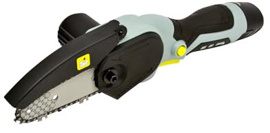 Avilia Mini Elettrosega Ricaricabile a Batteria - Motosega con Velocità Catena 8 M/S, Barra 10,16 cm, Taglio Max 9,5 cm, Peso 1,30 Kg, Accessori Inclusi, 12V, 1500mAh