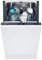 Candy CI0C7SB0FA Slimline Integrated Dishwasher, 10 Place Setting, Black Bezel, C Rated