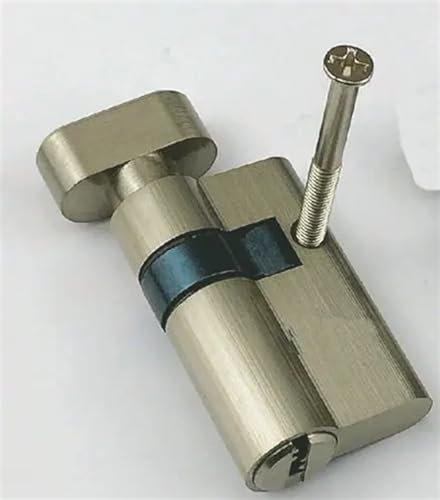 Glastür-Schließzylinder, asymmetrischer Kern, Höhe 32 mm, Länge 50 mm, rahmenloser Glastür-Schließzylinder mit Knopf, 5 Schlüssel, 1 Stück(Type A)