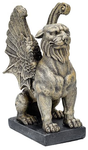Gargoyle Figur Beschützer Löwe 16 cm - Gotik Statue, Mystische Deko, Gargoyle-Skulptur