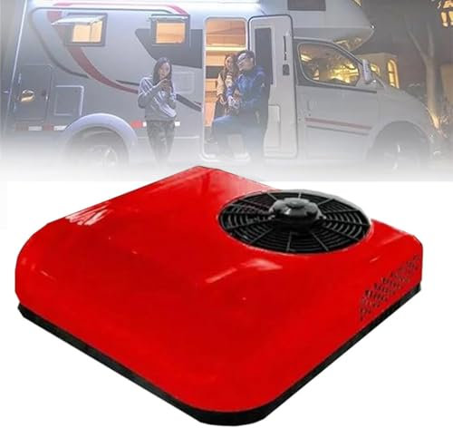 Aire Acondicionado RV Aire Acondicionado Para Techo De Camión, Aire Acondicionado Aire Acondicionado Para Techo Para Autocaravana Caravana, Portátil 12 V, Para Automóvil, RV, Camión, Camper,Red-12V